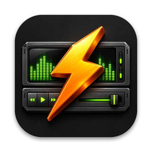 The Roadie app icon: a lightning bolt over a rack-mounted equalizer